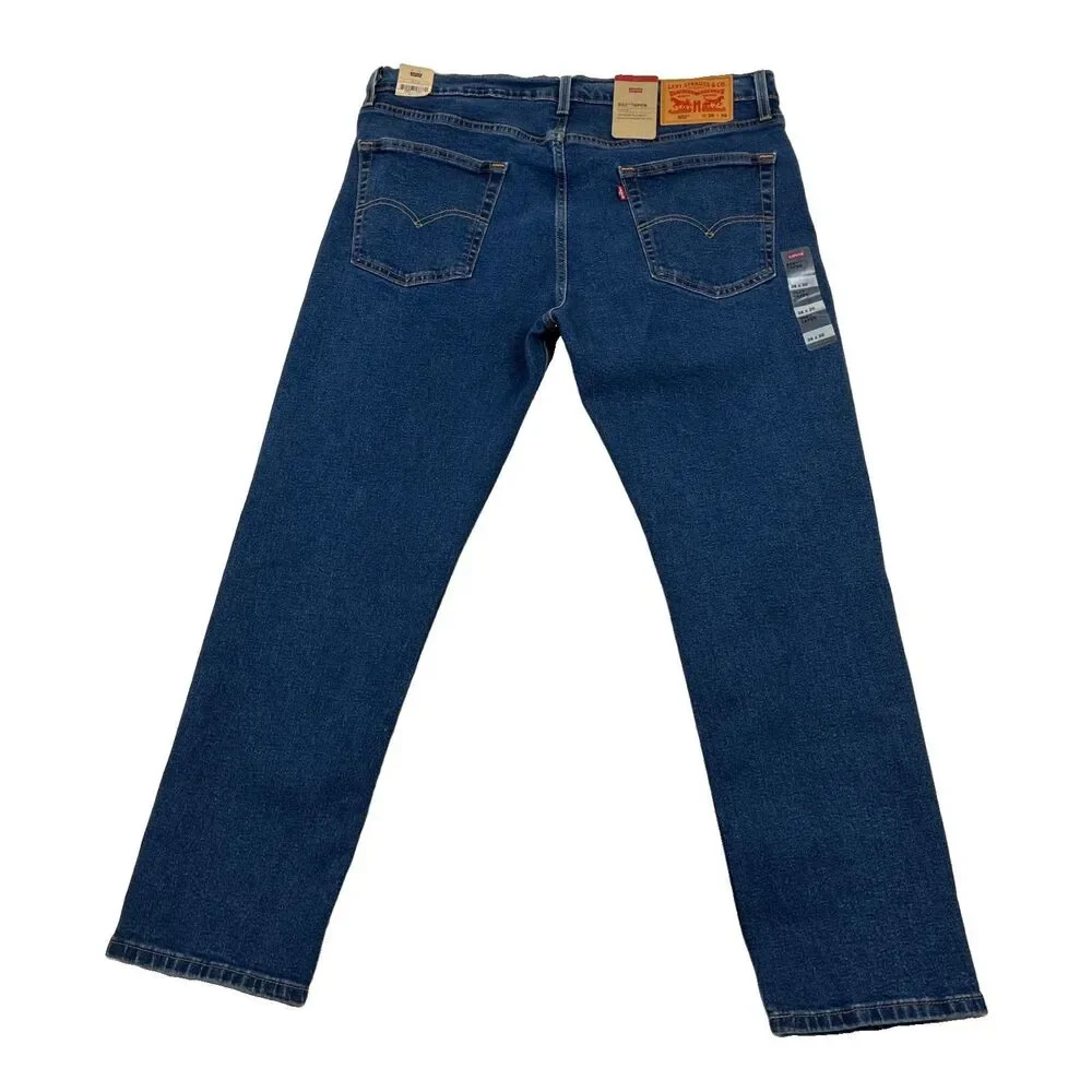 LEVI'S 502 Taper Fit Men's Jeans Stretch 29507 Mid Blue ~ 36 x 30